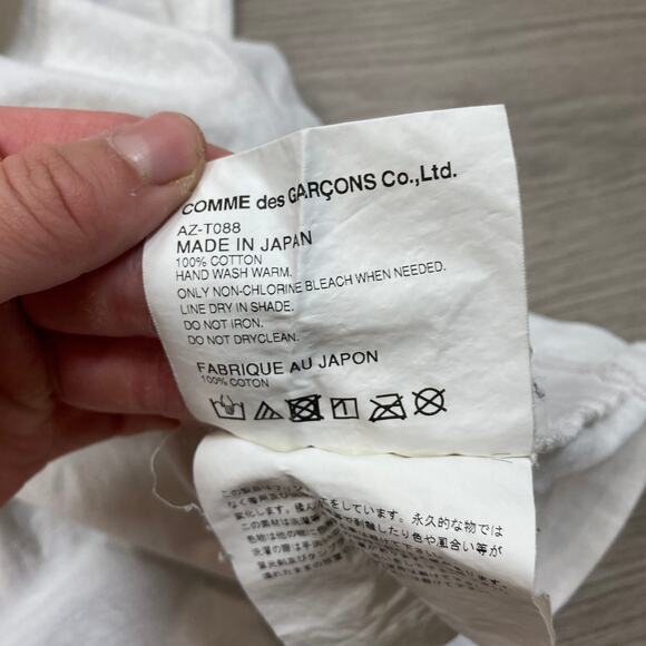 Comme des Garcons Play CDG Heart Embroidered Shirt Women's L - Picture 8 of 11